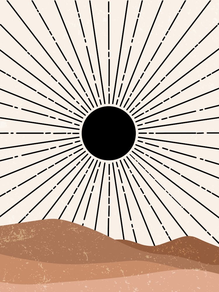 Sun Rays In The Desert