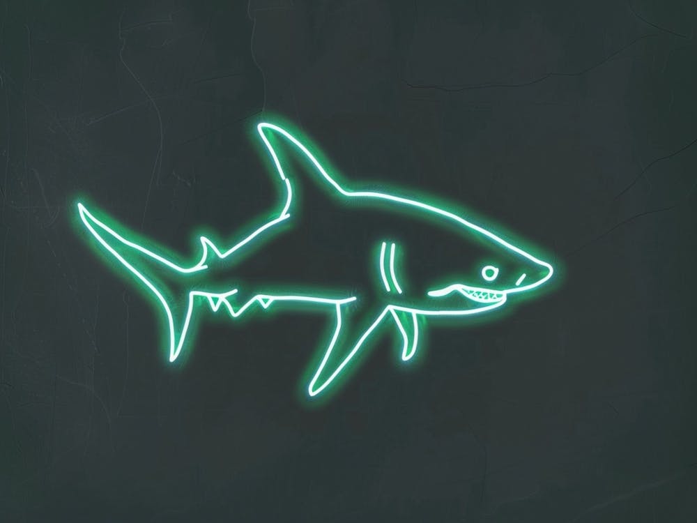Green Scalloped Hammerhead Neon Shark 6