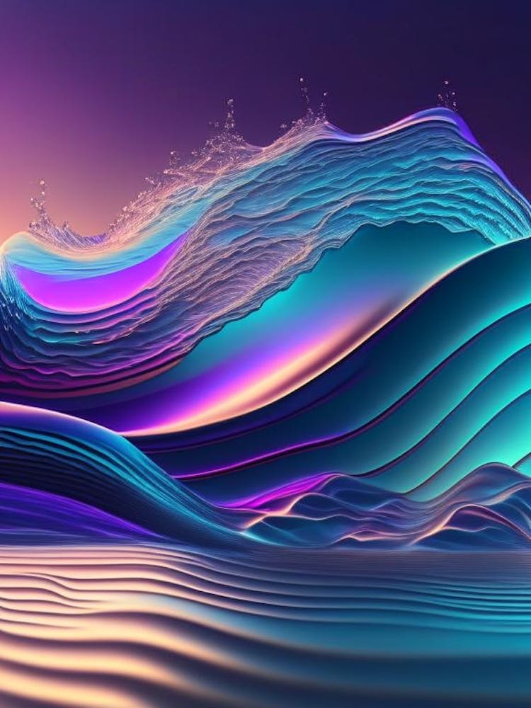 Waves, Waterscape Holographic 1