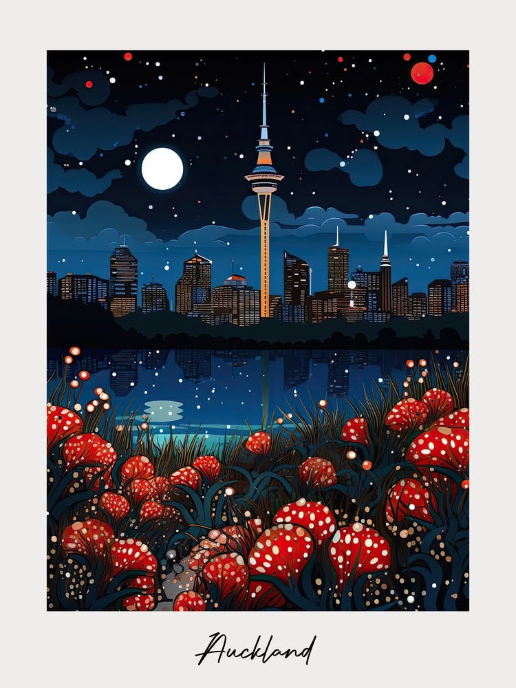 Poster Of Auckland, Illustration In The Style Of Pop Art 2