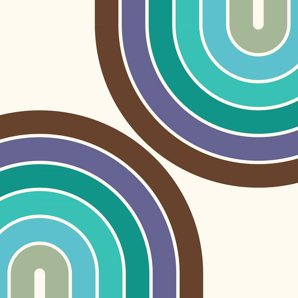 Midcentury Modern Geometric Rainbow C13 In Aesthetic Brown Purple Teal Sage 02