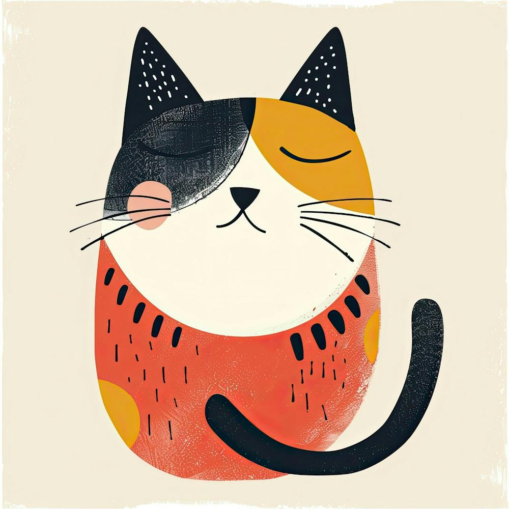 Charming Illustration Cat 2