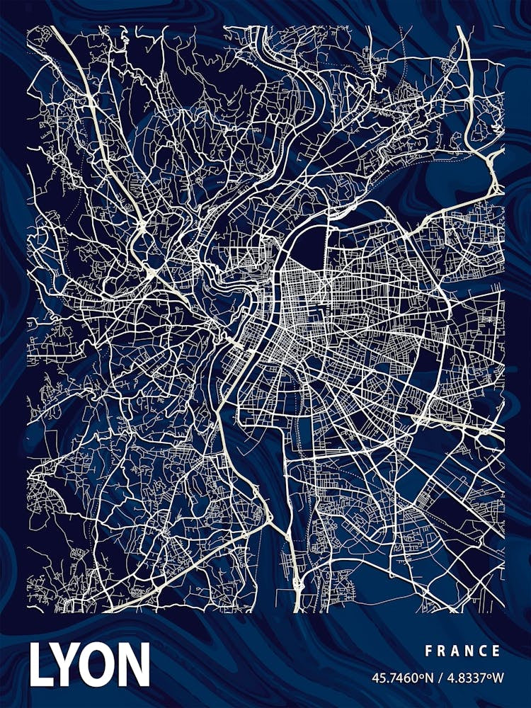 Lyon Crocus Marble Map