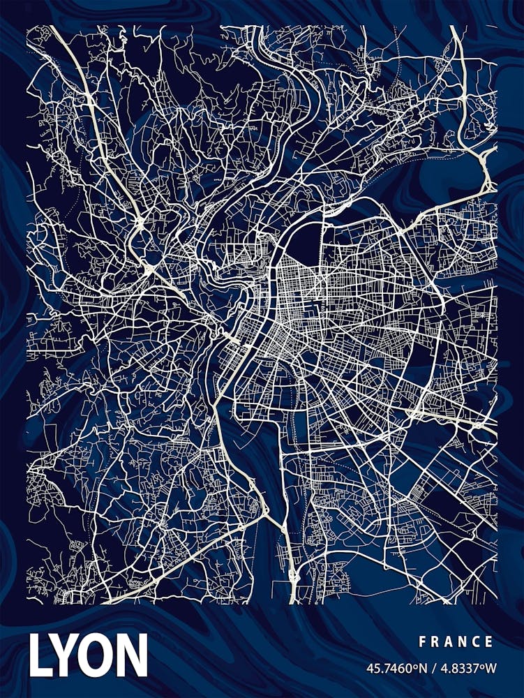 Lyon Crocus Marble Map