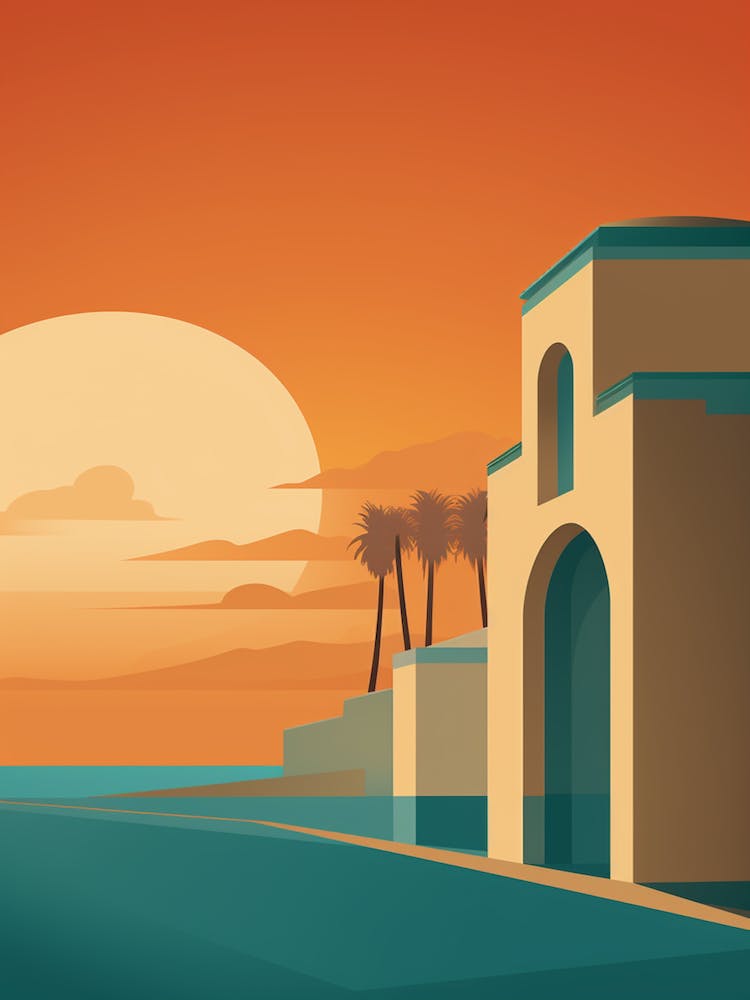 Huntington Beach California Abstract Orange Hues 4