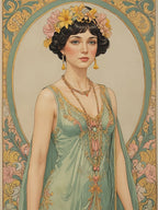 Vintage Lady In Green