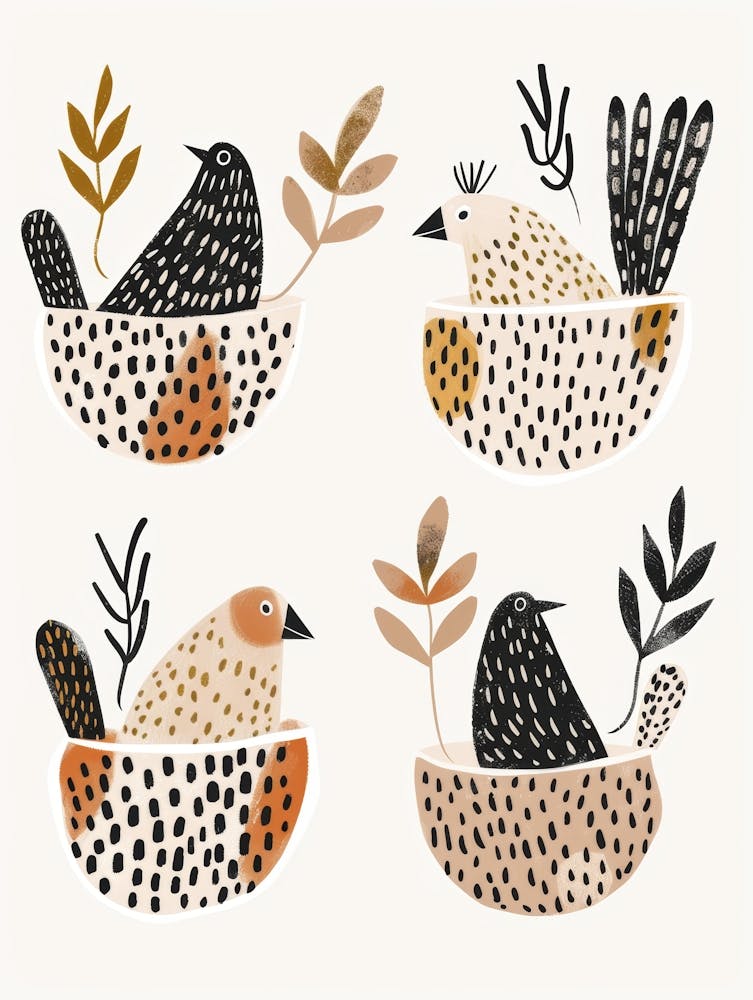 Birds In Nests