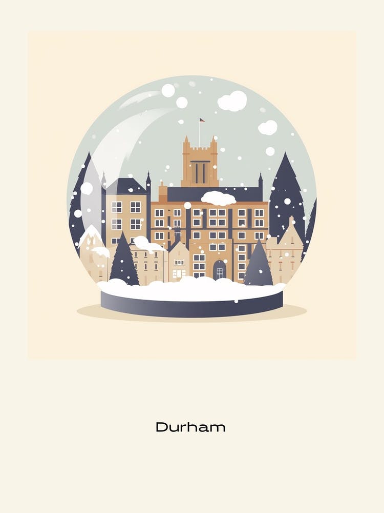 Durham United Kingdom Snowglobe Poster