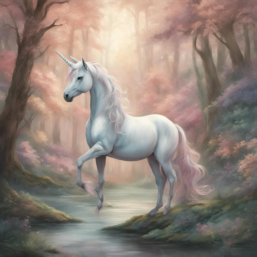 Unicorn's Enchanted Haven - Unicorn In The Forest
