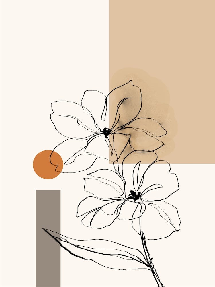 Lignes d'Orchidée Minimalistes A
