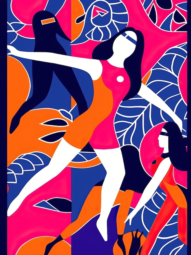 Volleyball In The Style Of Matisse 3