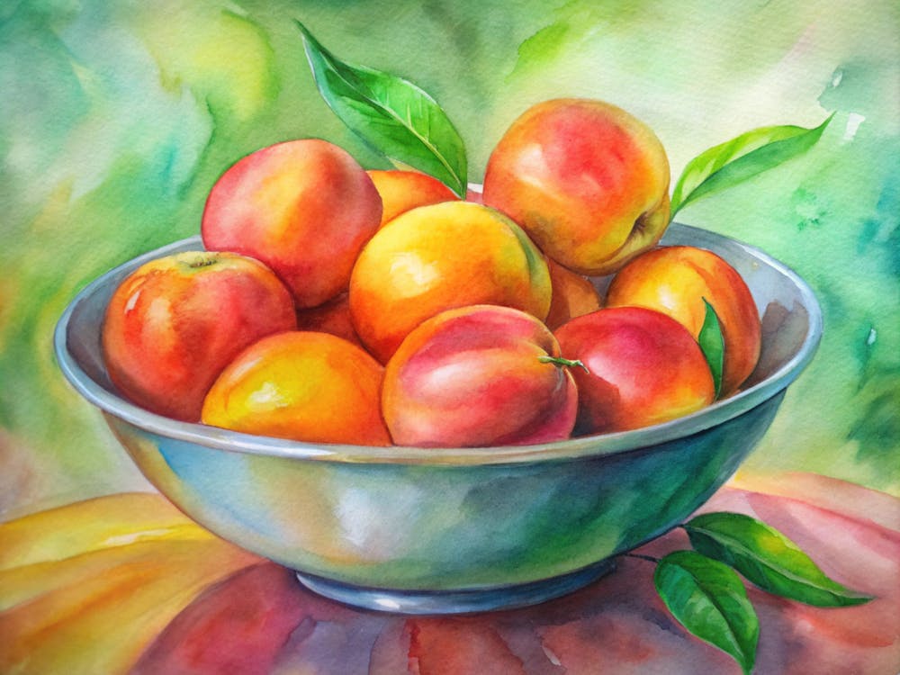 1 A Bowl Of Fresh Tropical Mangoes