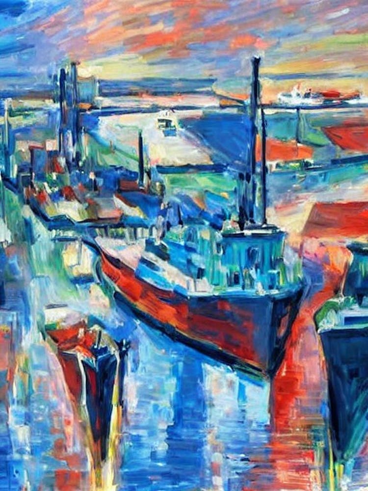 Port Of Rotterdam Netherlands Abstract Block harbour