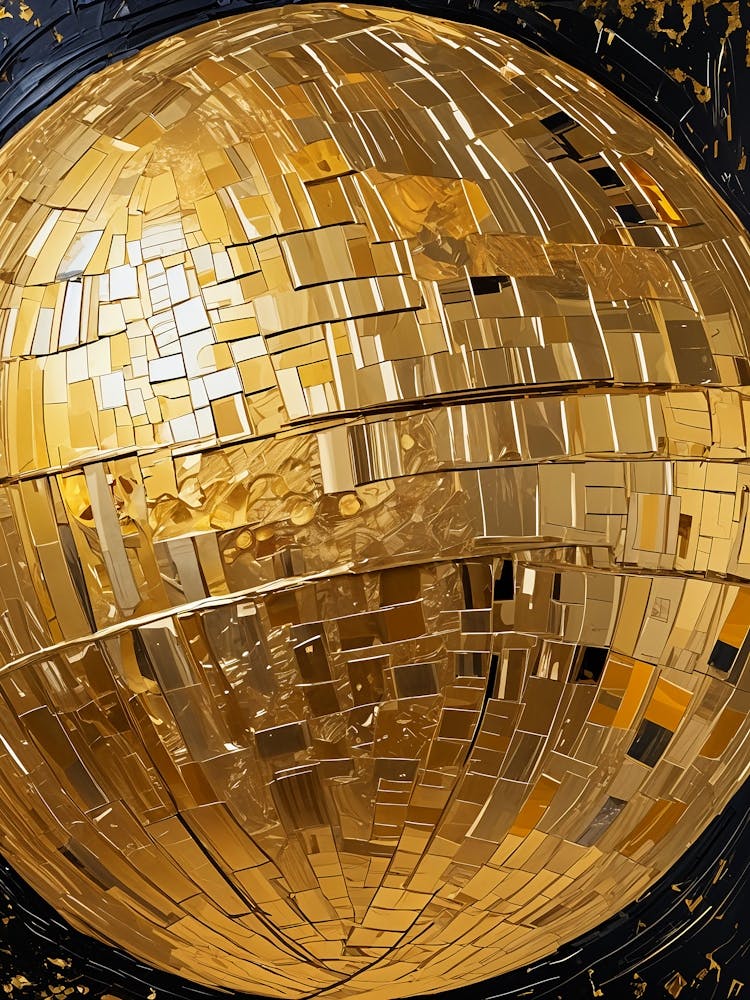 Golden Disco Ball no5