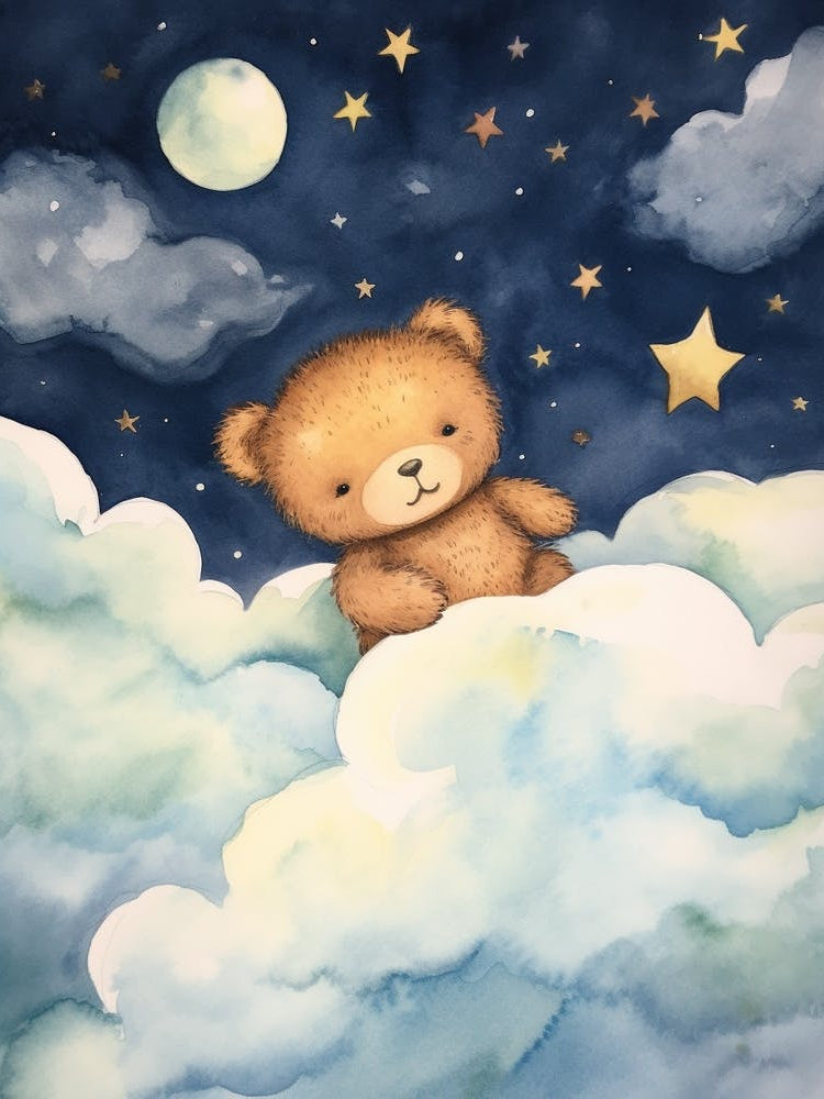 Baby Bear Cub 2 Sleeping In The Clouds
