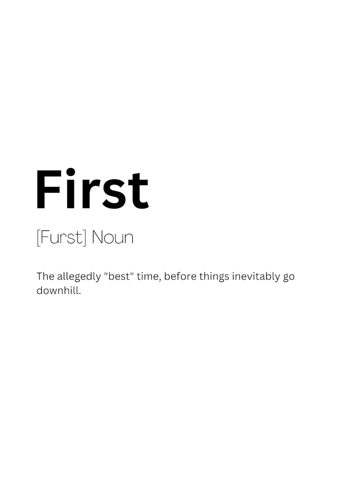 First Definition Meaning