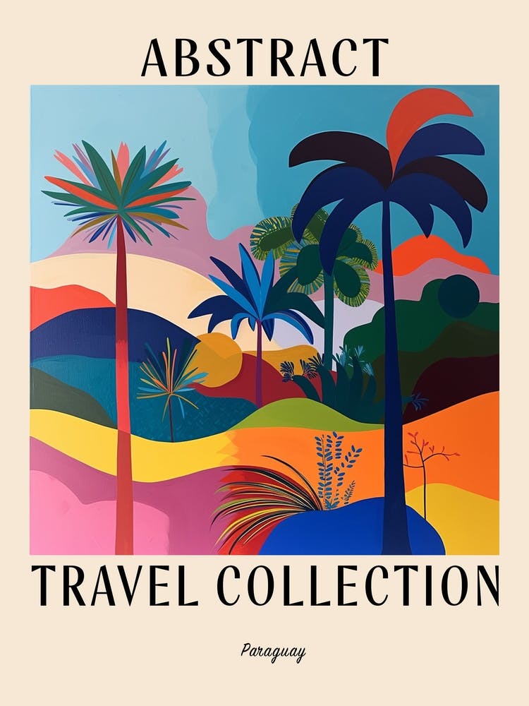 Affiche de la Collection Voyage Abstrait Paraguay 2