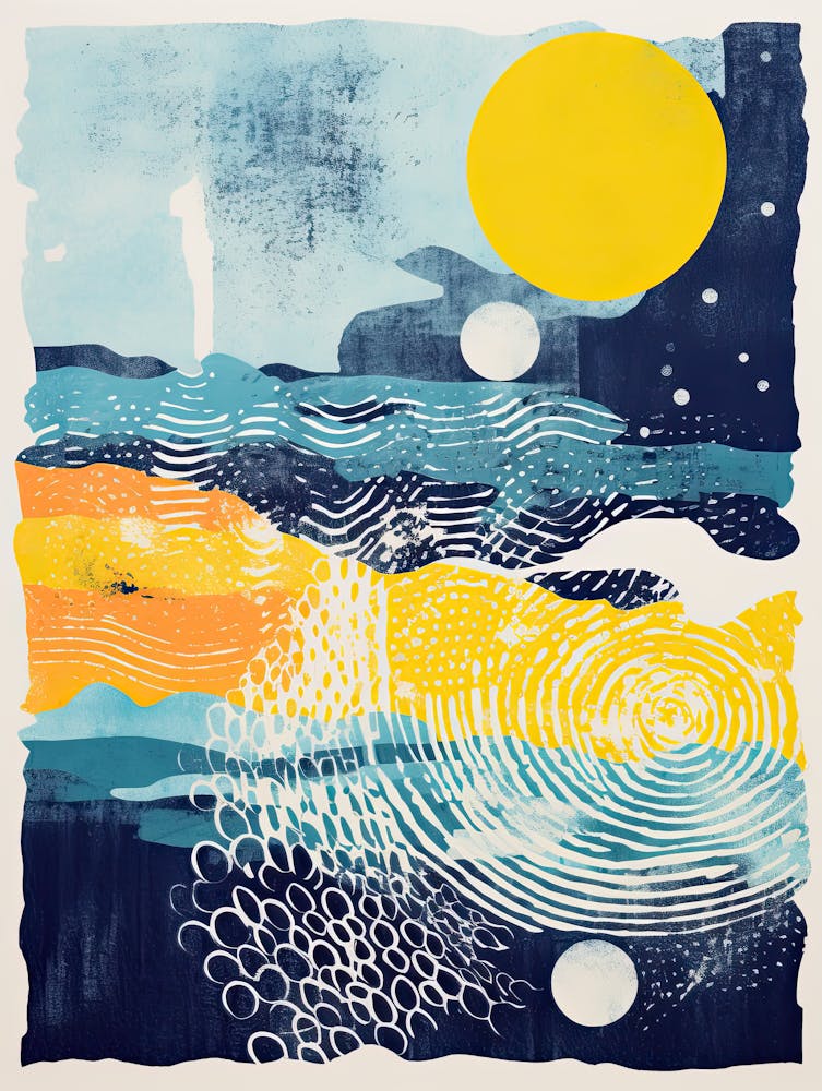 Shimmering Ripples Vibrational Cosmic Art