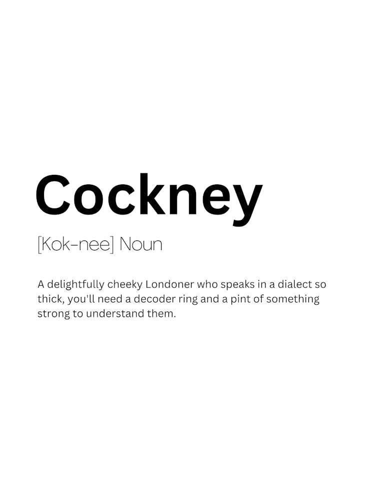 Cockney Definition Meaning 1
