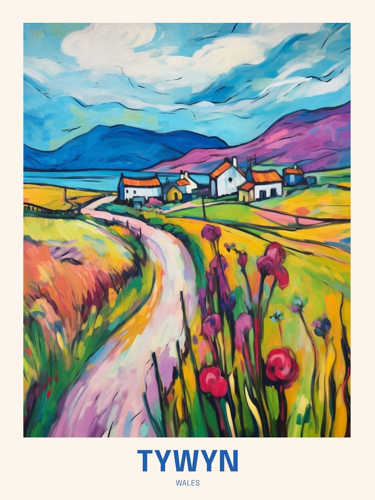 Tywyn Wales 7 Uk Travel Poster