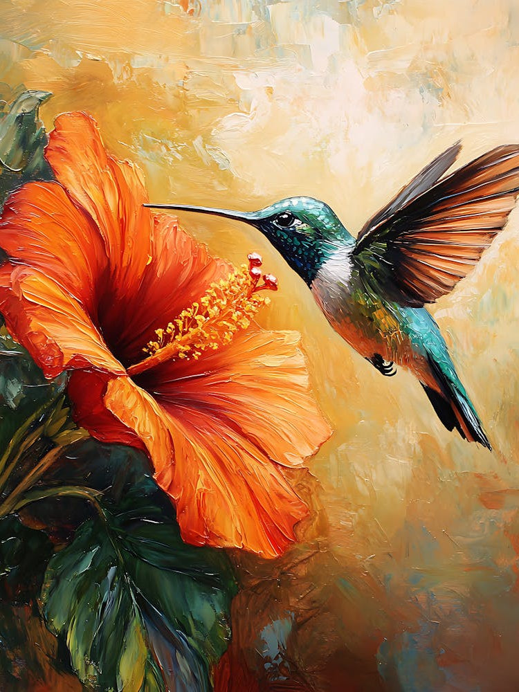 Hummingbird Loves Hibiscus 3