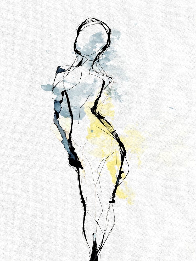 Woman Figure Line Drawing
