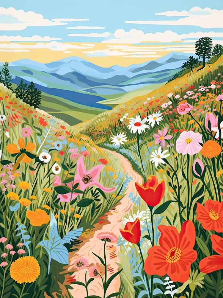 Summer Picnic With Flowers 2