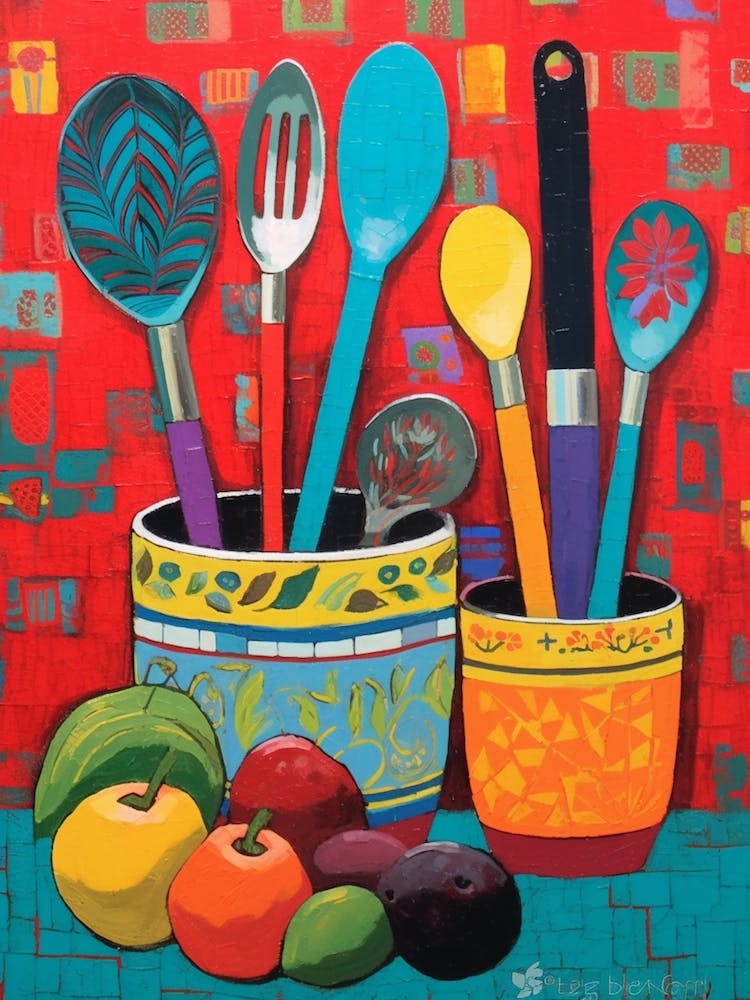 African Cuisine Matisse Inspired Illustration3