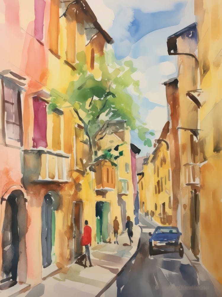 Padua, Italy Watercolour Streets 3