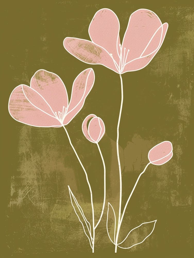 Pink & Green Buttercup 2