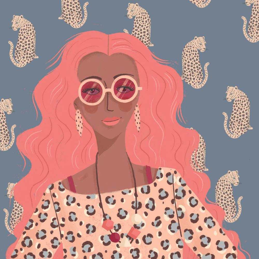 Girl With Pink Hair