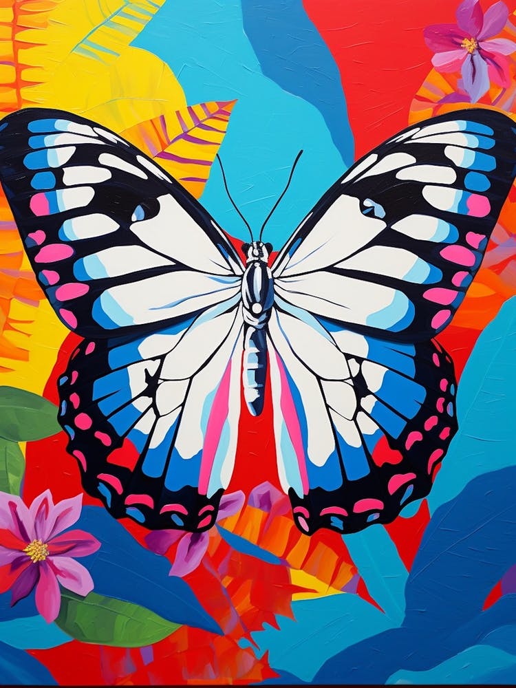 Pop Art White Admiral Butterfly 1
