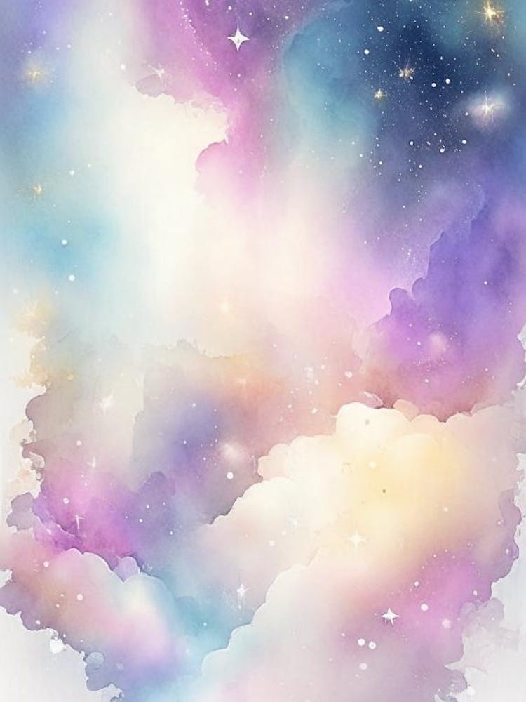 Galaxienhaufen Gouache Weltraum