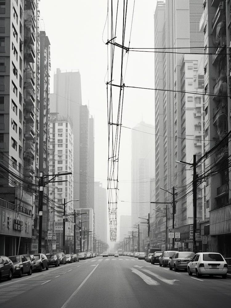 Shenzhen, China, Black And White Old Photo 3