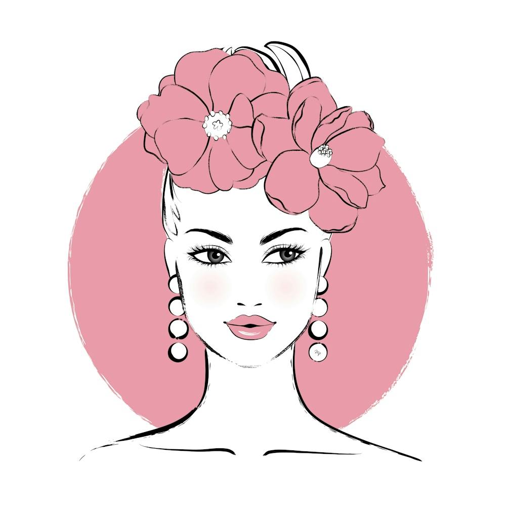 Pink Flower Lady