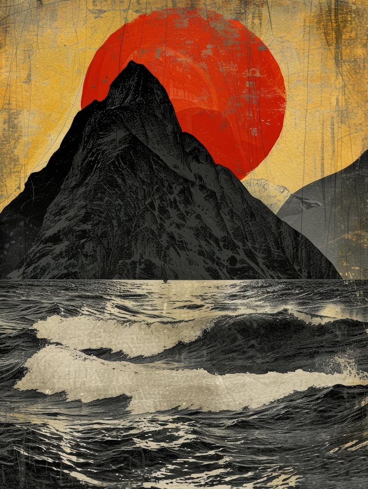 Sunset Over The Ocean Canvas Print 1