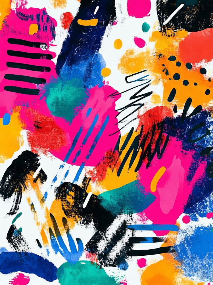 Modern Multicolor Futuristic Pop Art Pattern