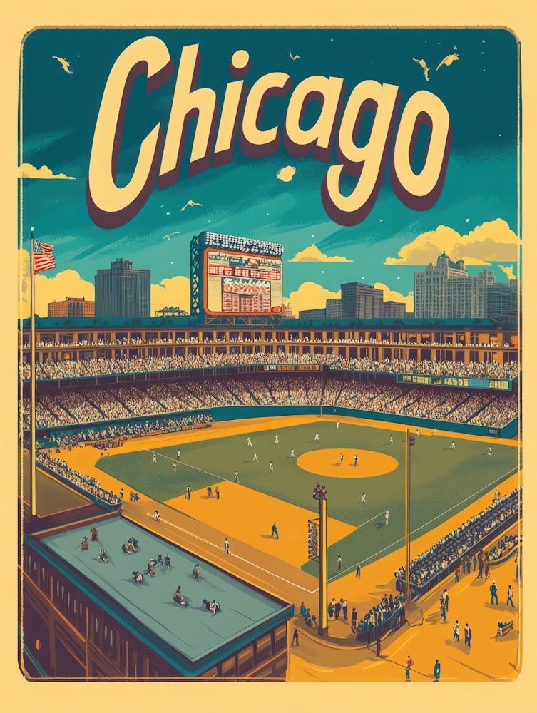 Aihrgdesign A Retro Travel Poster For Chicago Featuring The H 0c5f732c 6619 4d74 8b49 044abfd9d591 2