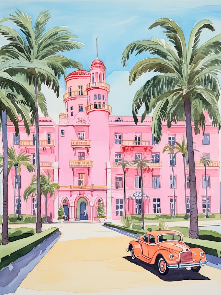 The Breakers Palm Beach   Palm Beach, Florida   Resort Storybook Illustration 4
