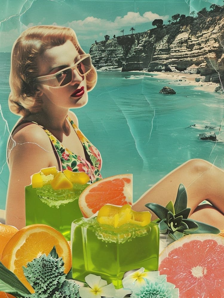 Green Jelly Retro Collage 3