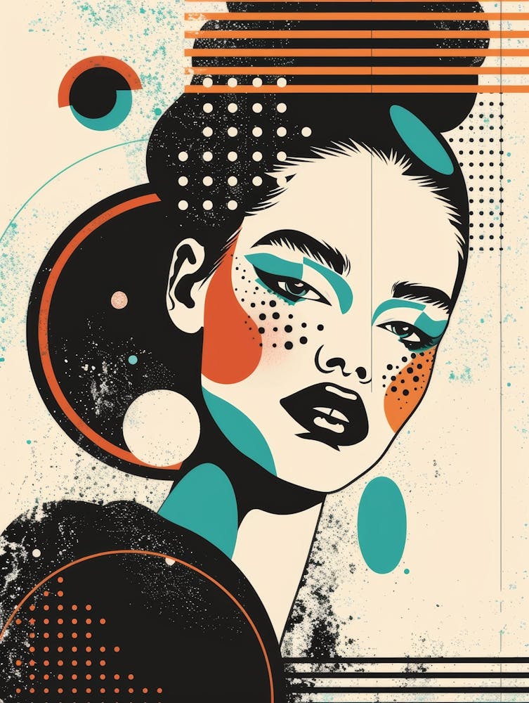 Abstract Portrait Of A Woman 100