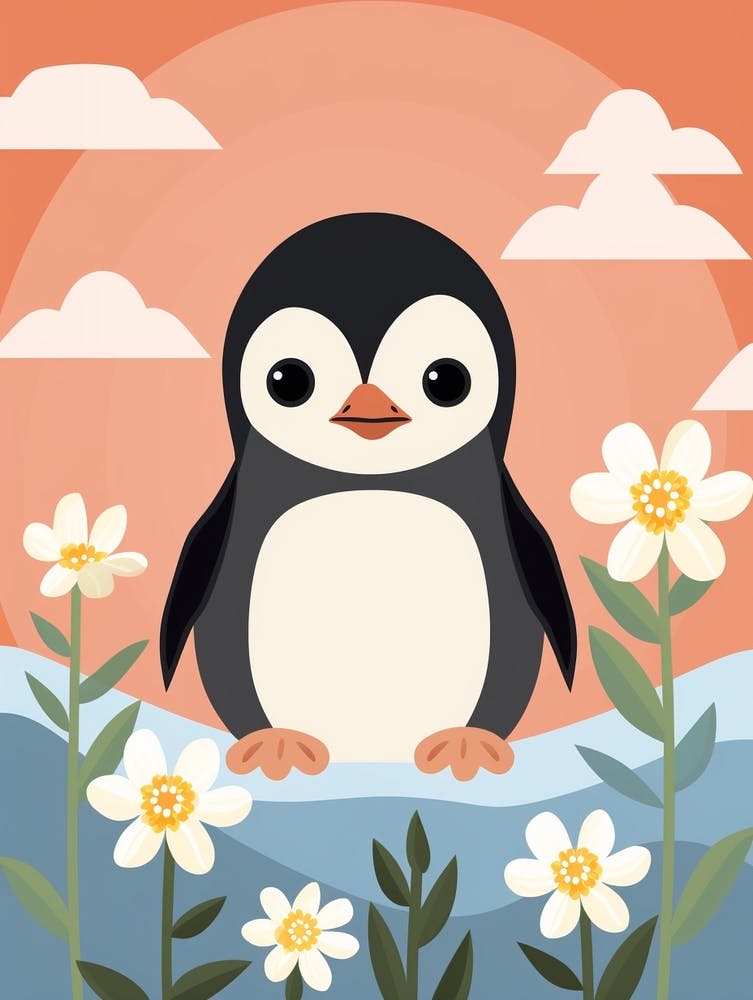 Baby Animal Illustration  Penguin 2