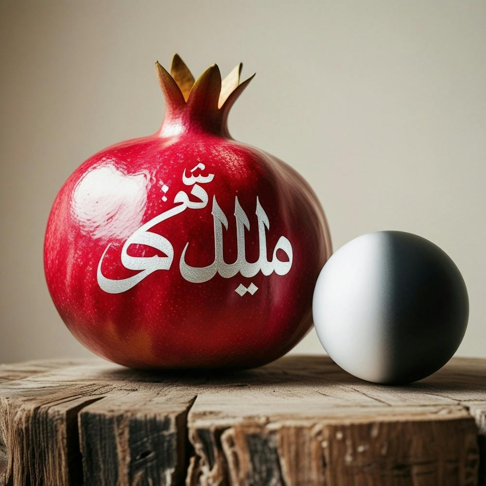 Pomegranate With Arabic Calligraphy