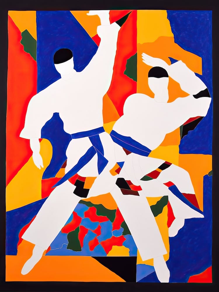 Taekwondo In The Style Of Matisse 1