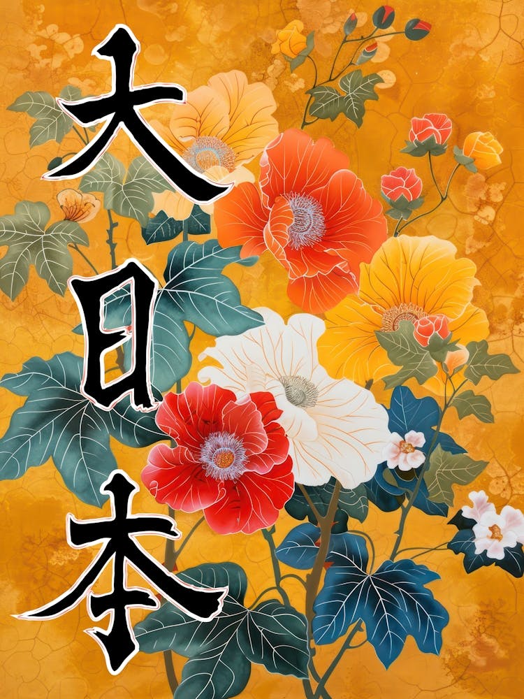 Hokusai Great Japan Poster Japanese Floral  15