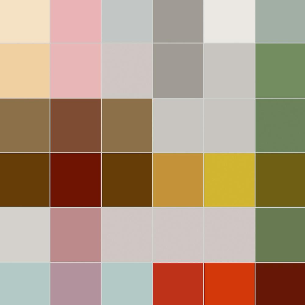 Colorful Checkered Tiles Square