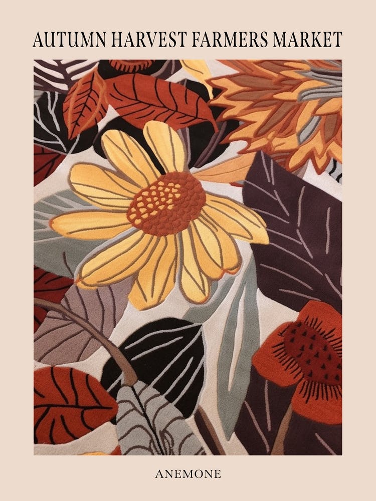 Fall Botanicals Anemone 1 Poster