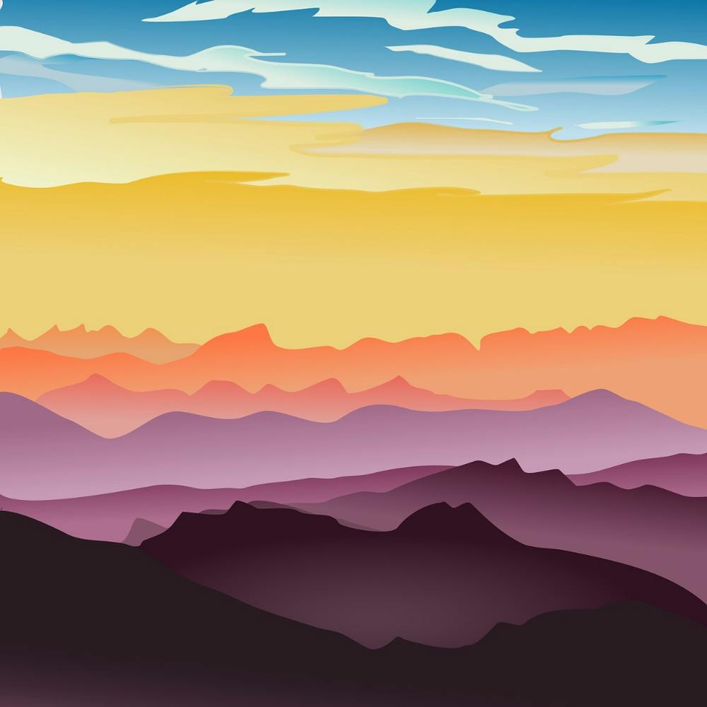 Abstract Mountain Landscape