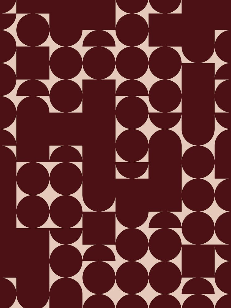 Burgundy and Peach Geometric Modern