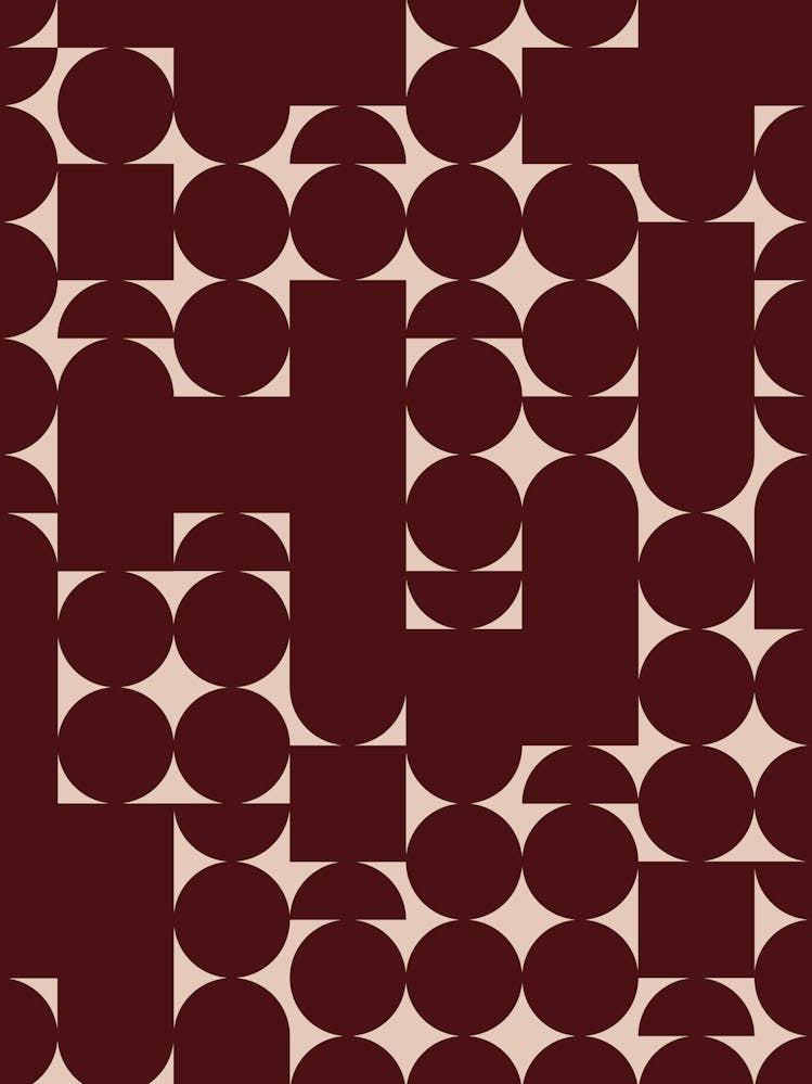 Burgundy and Peach Geometric Modern